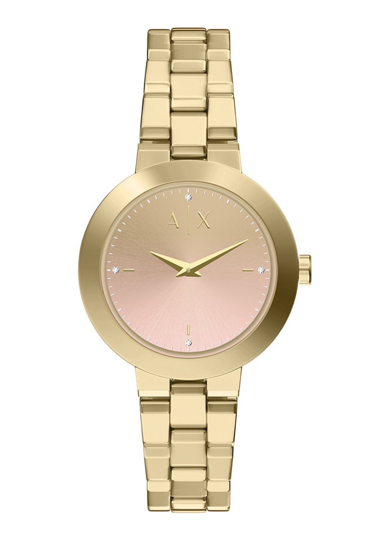 Armani Dames Horloge AX5182 in de kleur Goud