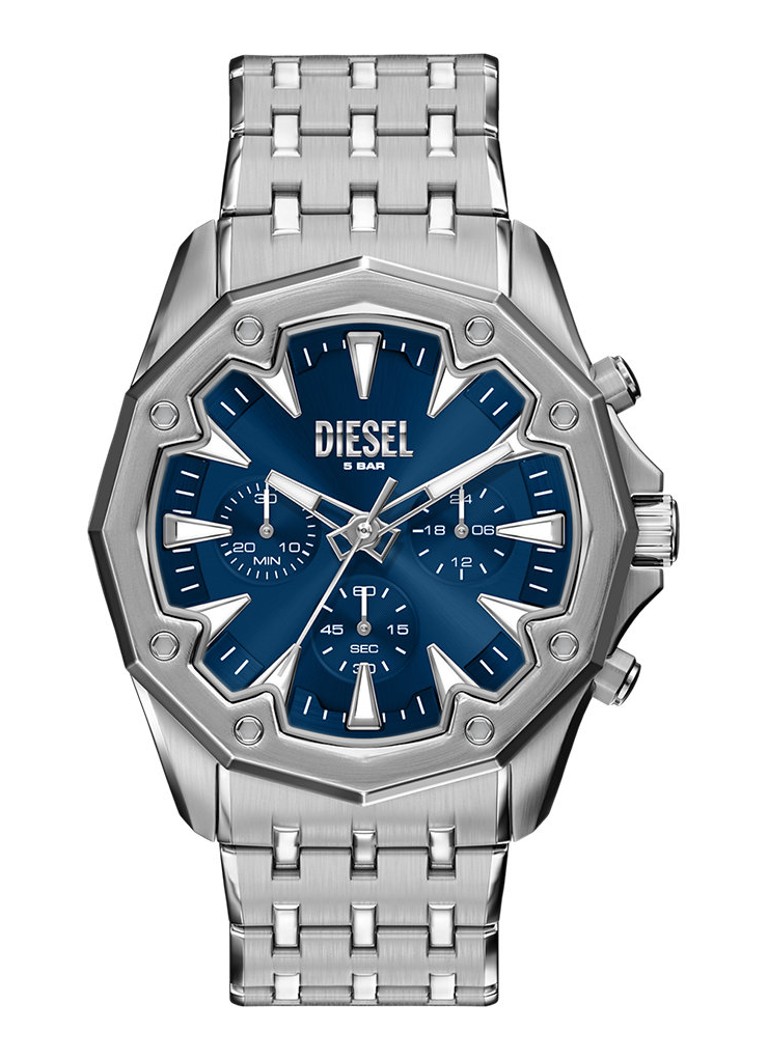 Diesel Heren Stinger horloge DZ4706 in de kleur Zilver