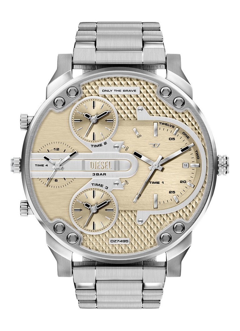 Diesel Heren Mr. Daddy Slim horloge DZ7495 in de kleur Zilver