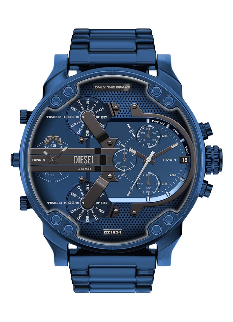 Diesel Heren Mr. Daddy 2.0 horloge DZ7496 in de kleur Blauw