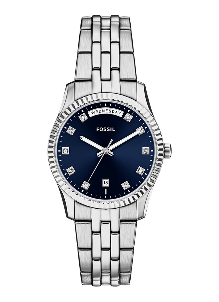 Fossil Dames Scarlette horloge ES5457 in de kleur Zilver