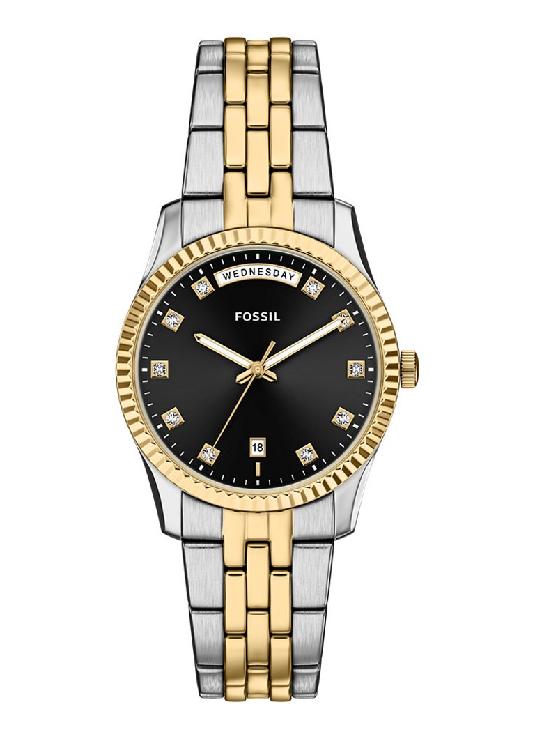 Fossil Dames Scarlette horloge ES5458 in de kleur Zilver