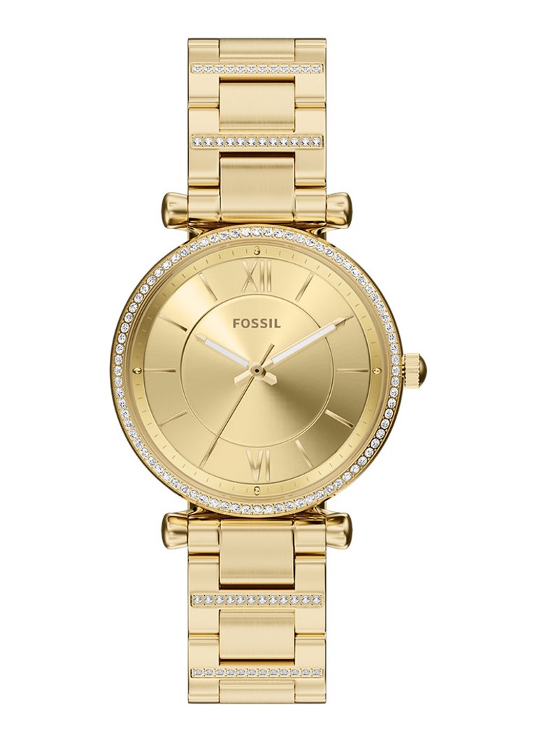 Fossil Dames Carlie horloge ES5465 in de kleur Goud