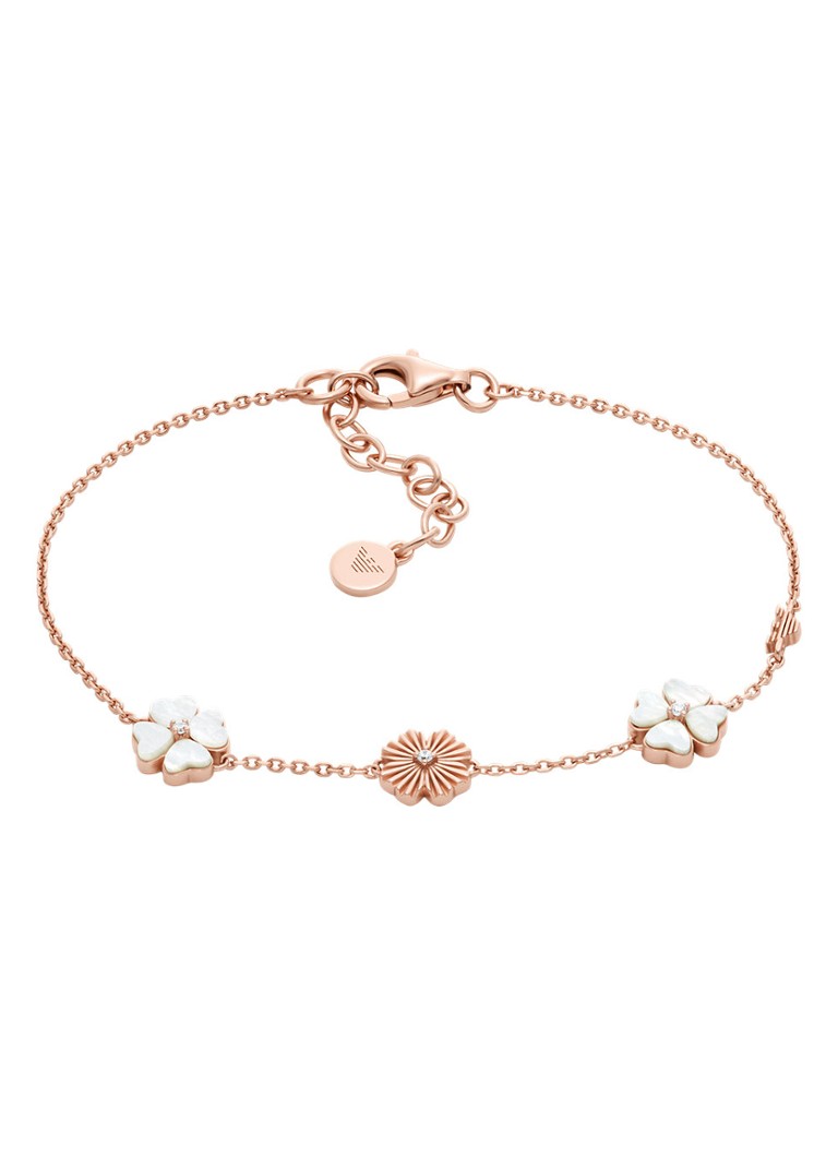Armani Dames Armband van zilver EG3651221 in de kleur Roségoud