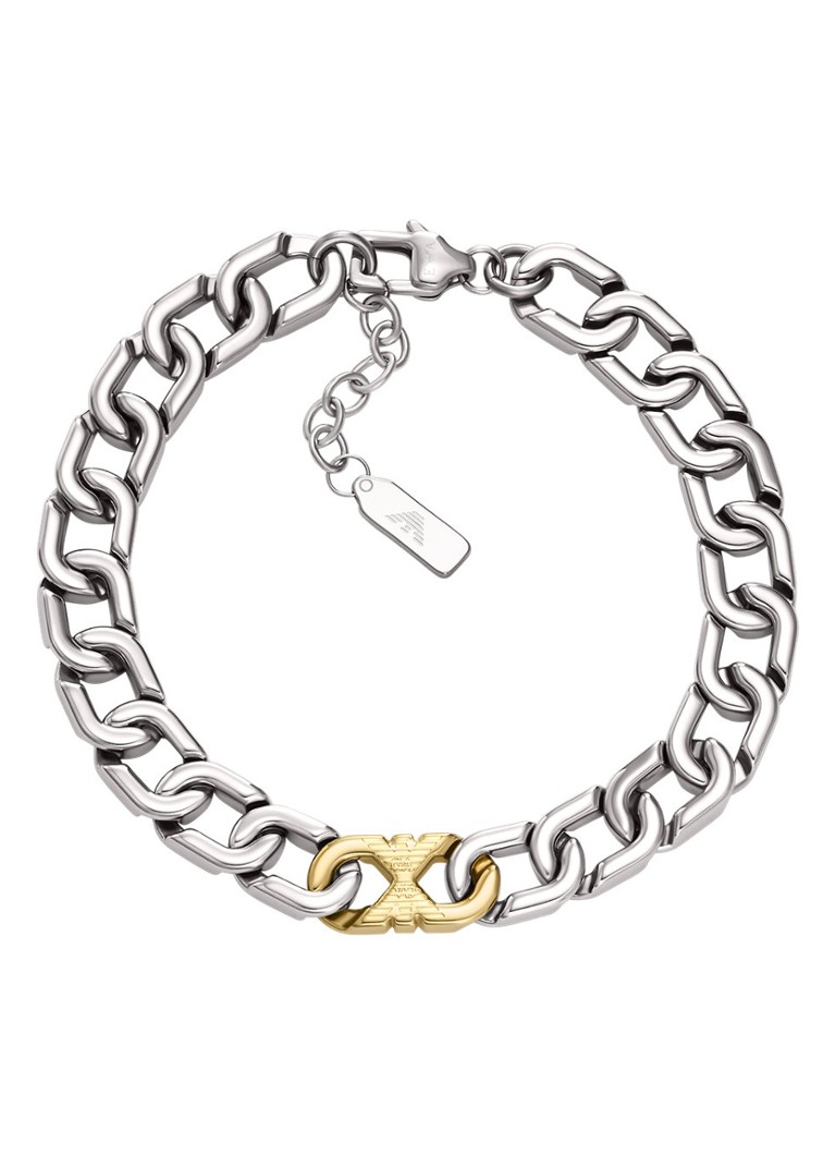 Armani Heren Armband EGS3298040 in de kleur Zilver