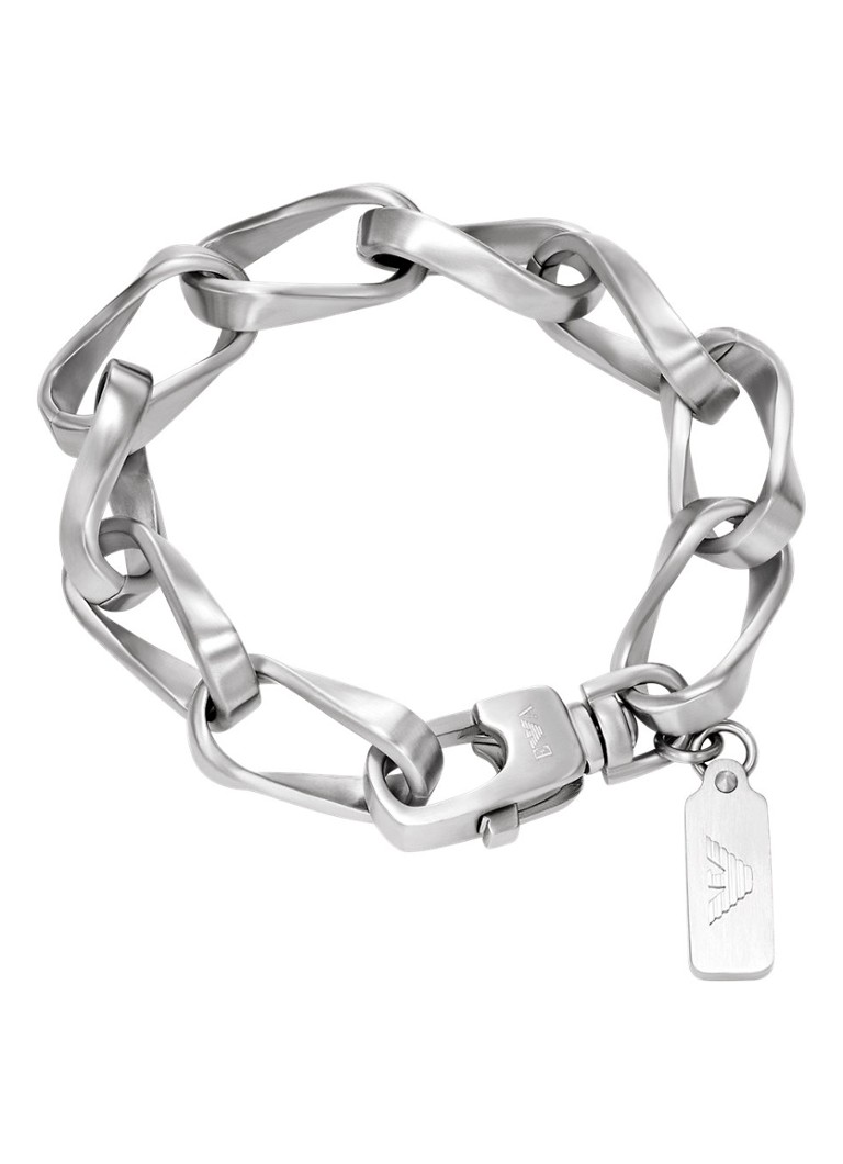 Armani Heren Armband EGS3302040 in de kleur Zilver