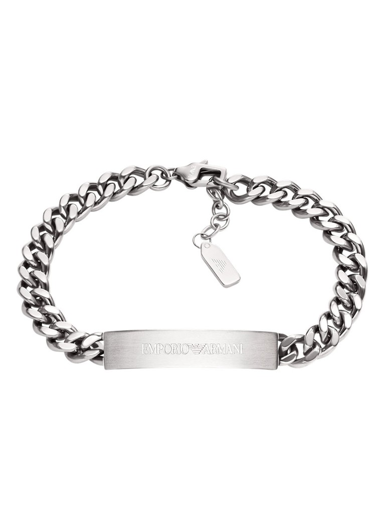 Armani Heren Armband EGS3304040 in de kleur Zilver