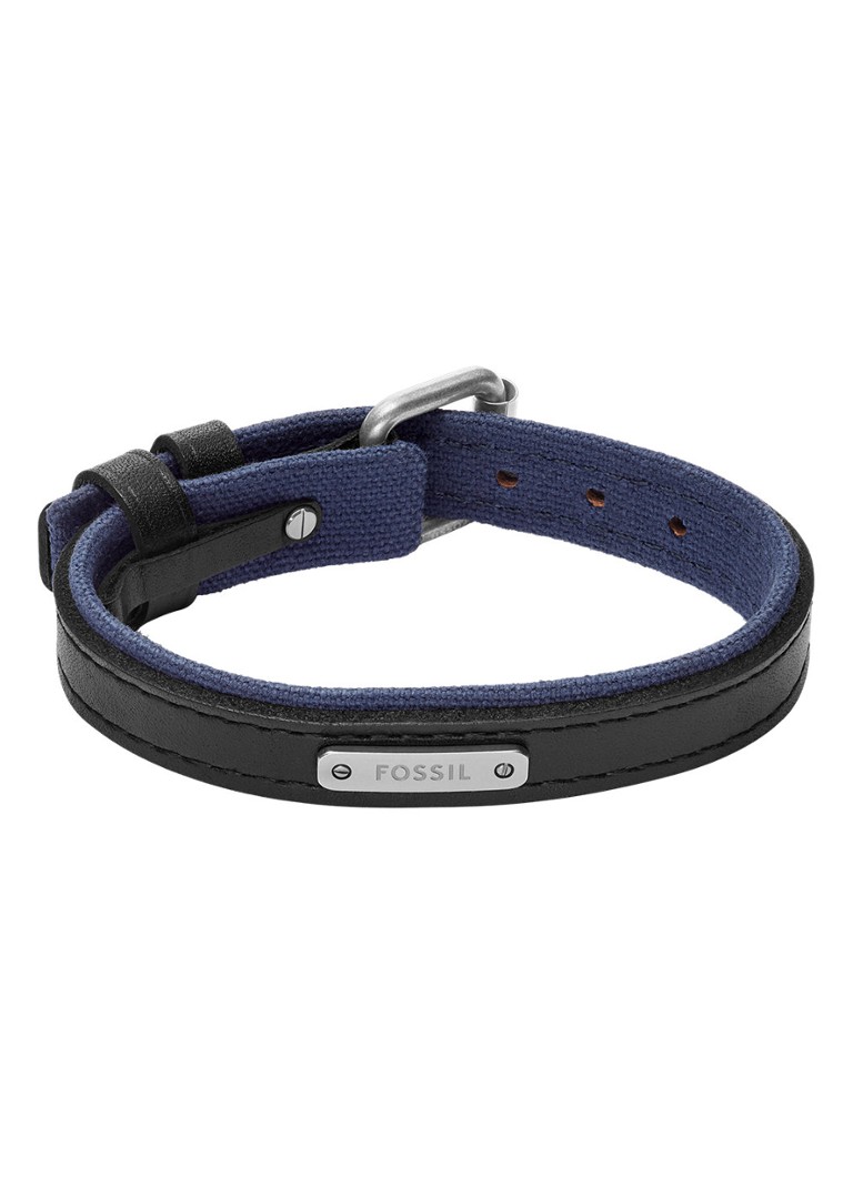Fossil Heren Everett armband JA7316998 in de kleur Zwart/Blauw