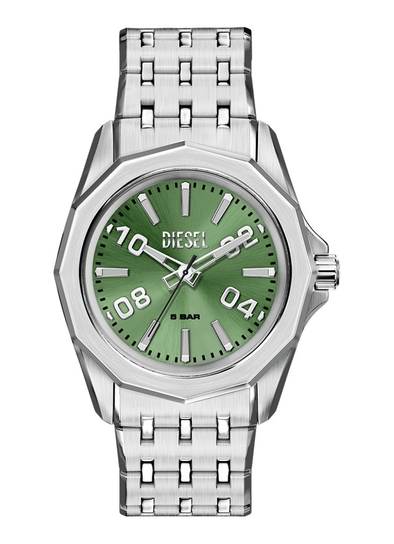 Diesel Heren Stinger horloge DZ2237 in de kleur Zilver