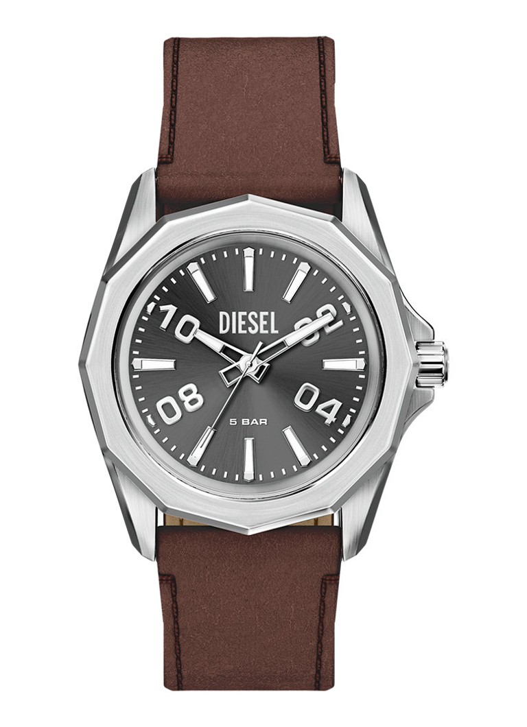 Diesel Heren Stinger horloge DZ2238 in de kleur Zilver
