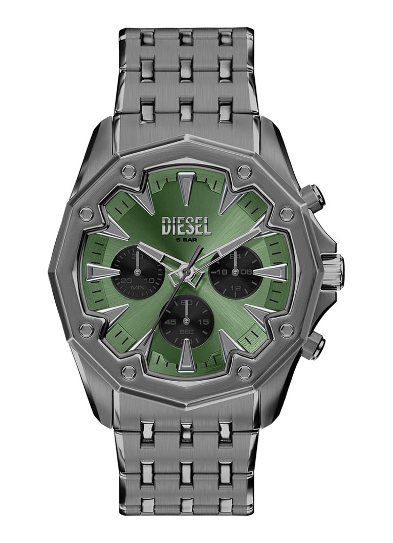 Diesel Heren Stinger horloge DZ2239 in de kleur Antraciet