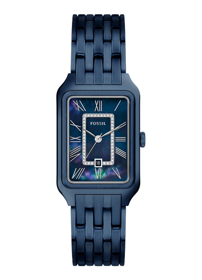 Fossil Dames Raquel horloge ES5479 in de kleur Blauw