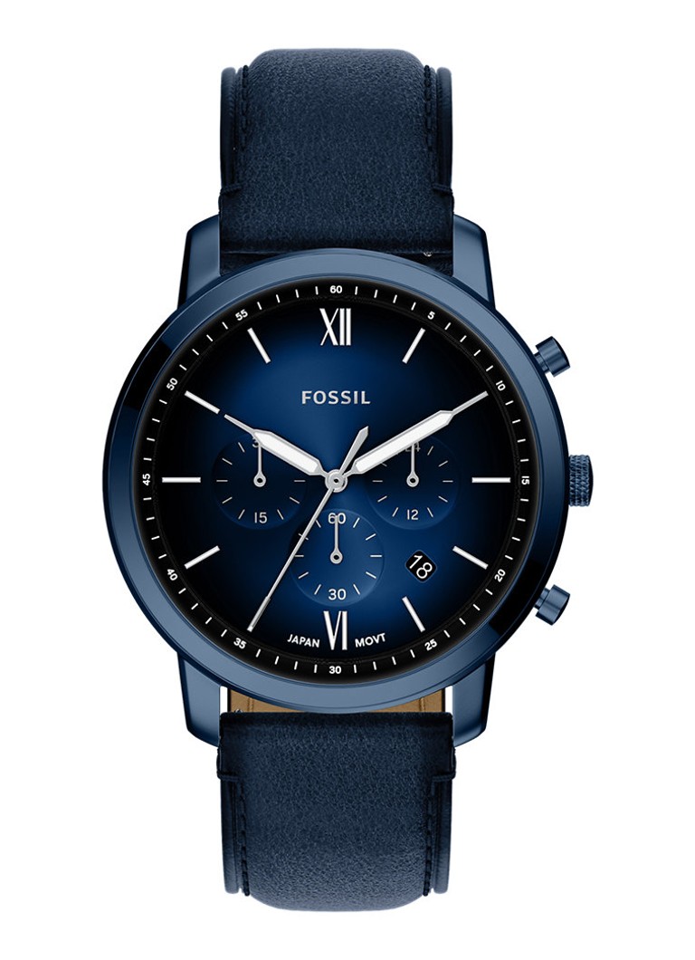 Fossil Heren Neutra horloge FS6168 in de kleur Blauw