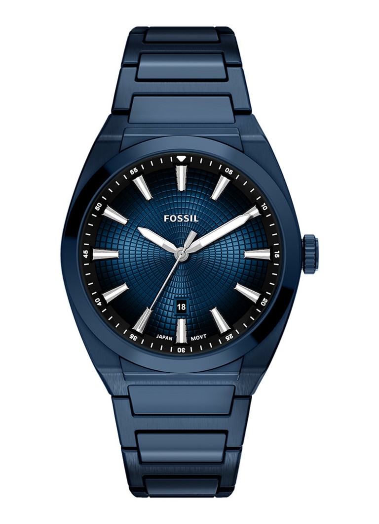 Fossil Heren Everett horloge FS6169 in de kleur Blauw