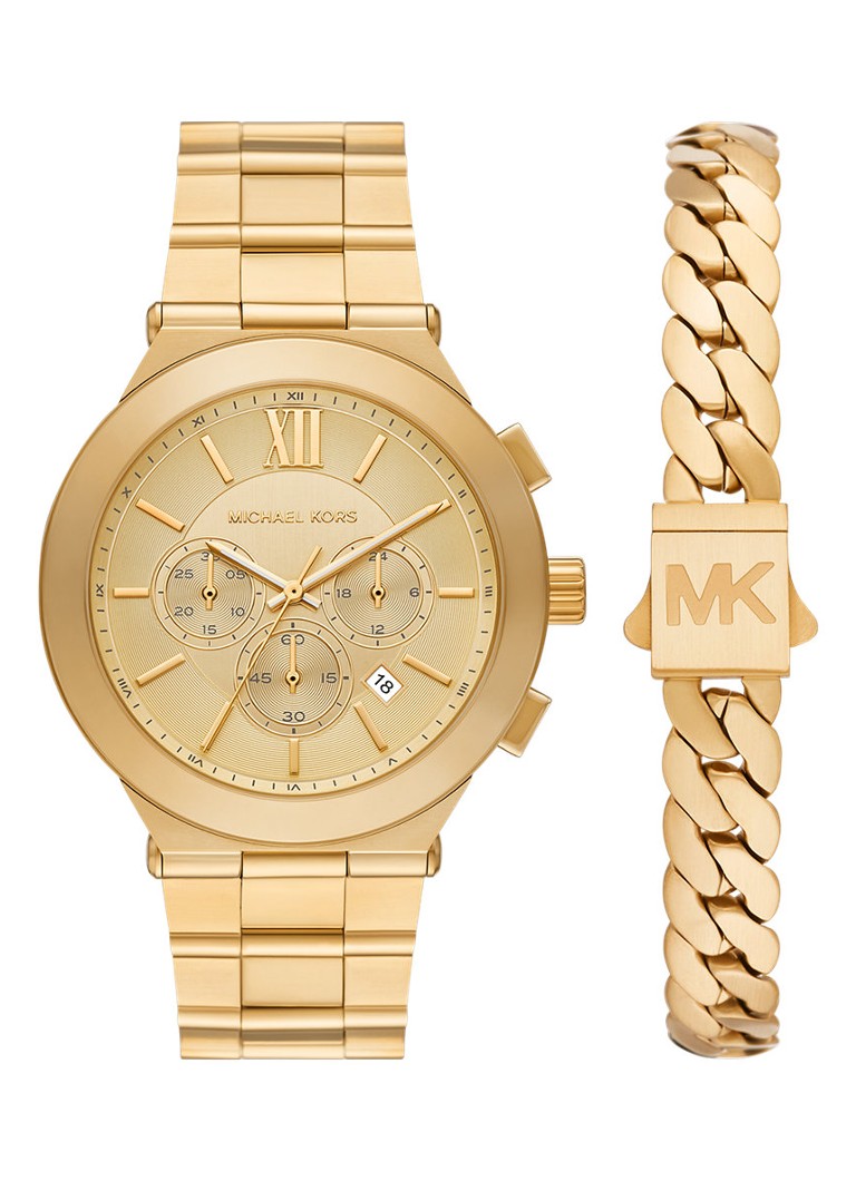 Michael Kors Heren Billie horloge MK9270SET in de kleur Goud