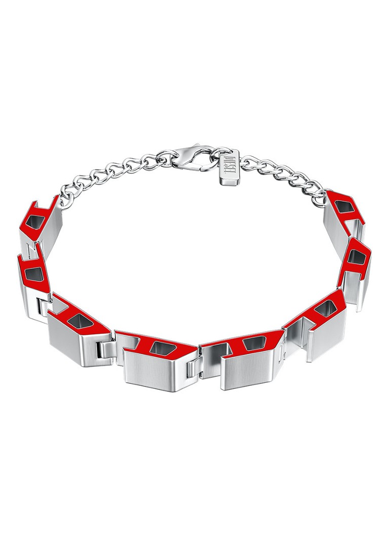 Diesel Dames D Logo armband DX1690040 in de kleur Zilver