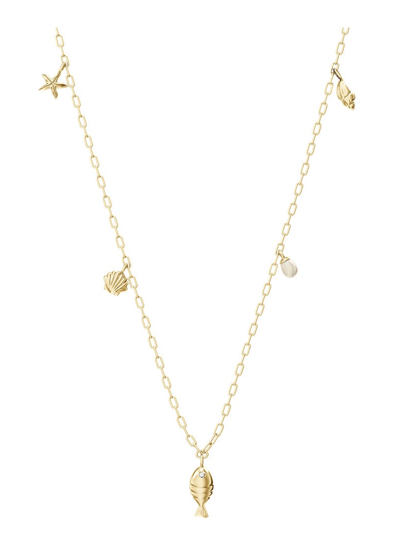 Fossil Dames Sutton ketting verguld JA7317710 in de kleur Goud