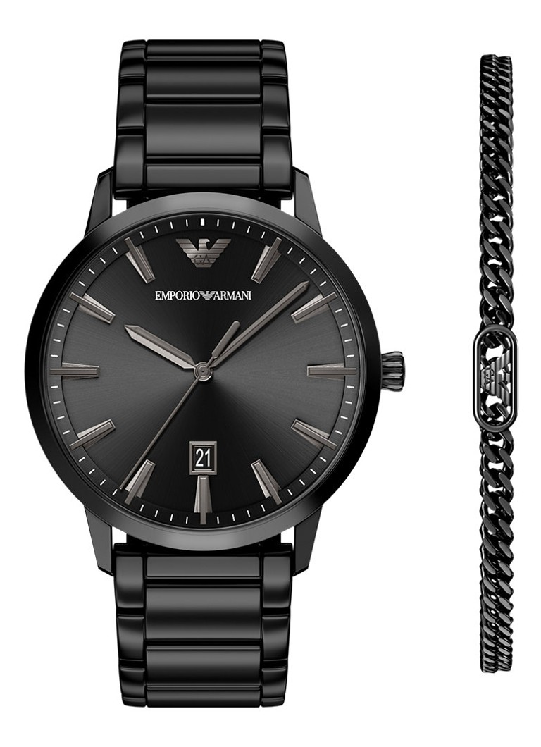 Armani Heren Horloge AR70025 in de kleur Zwart