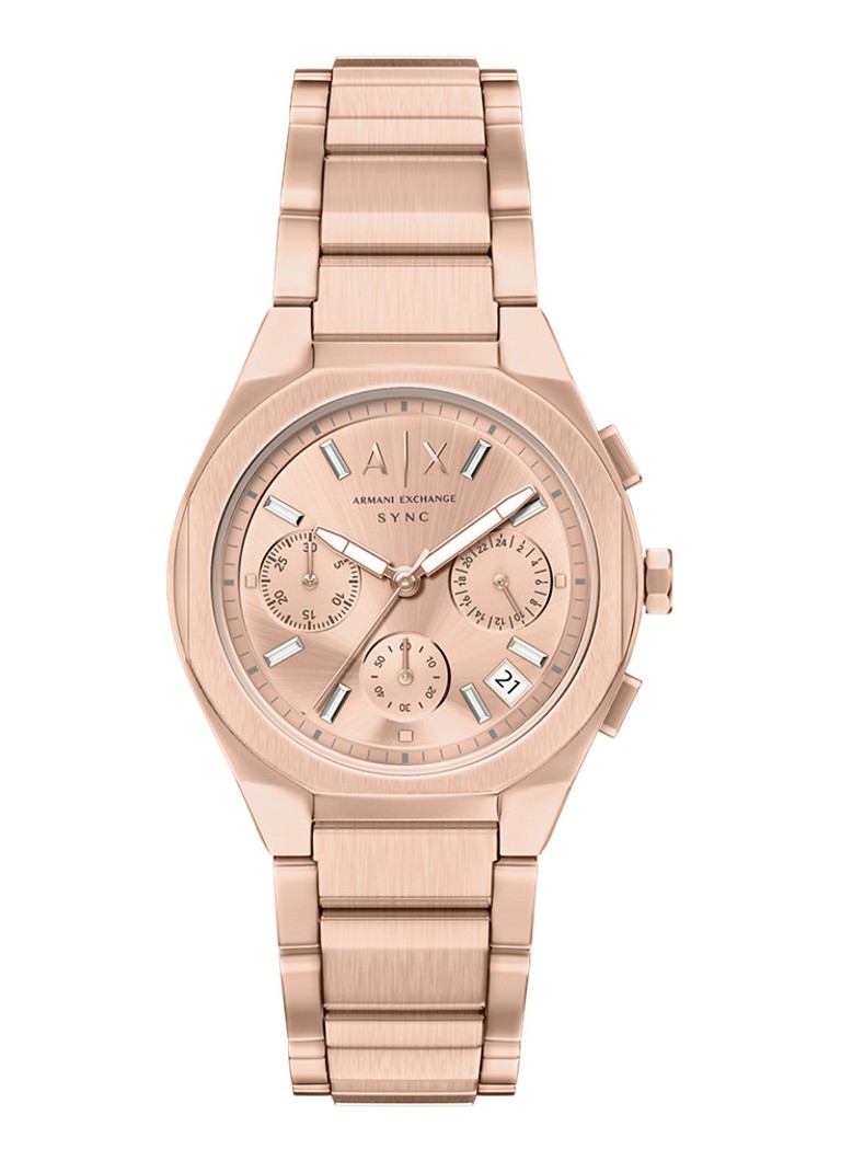 Armani Dames Horloge AX6035 in de kleur Roségoud