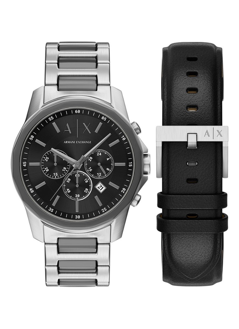 Armani Heren Horloge AX7181SET in de kleur Zilver