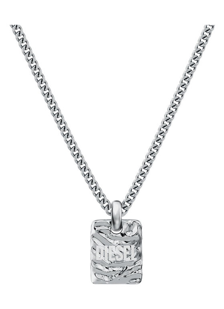 Diesel Dames Diesel Font ketting DX1734040 in de kleur Zilver