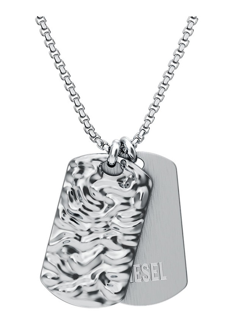 Diesel Dames Diesel Font ketting DX1735040 in de kleur Zilver