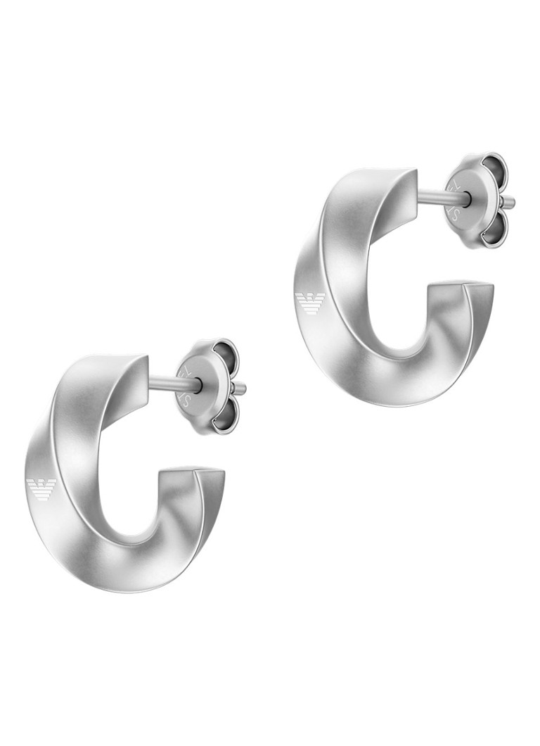Armani Dames Iconic Trend oorstekers EGS3365040 in de kleur Zilver