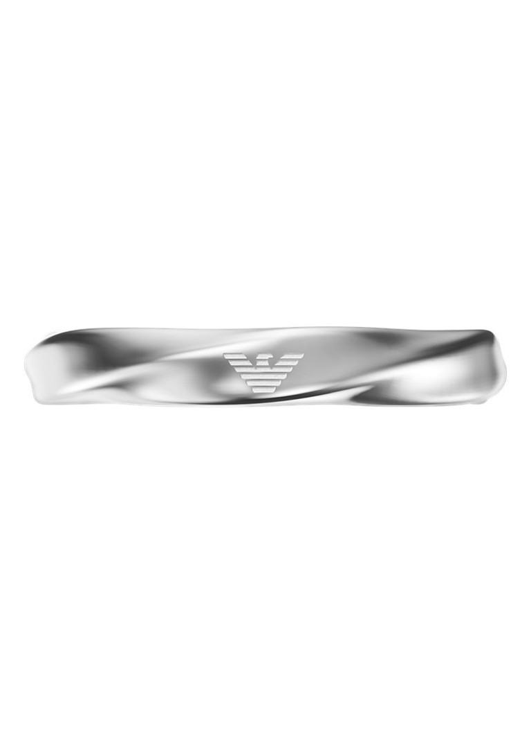 Armani Heren Iconic Trend ring EGS3369040 in de kleur Zilver
