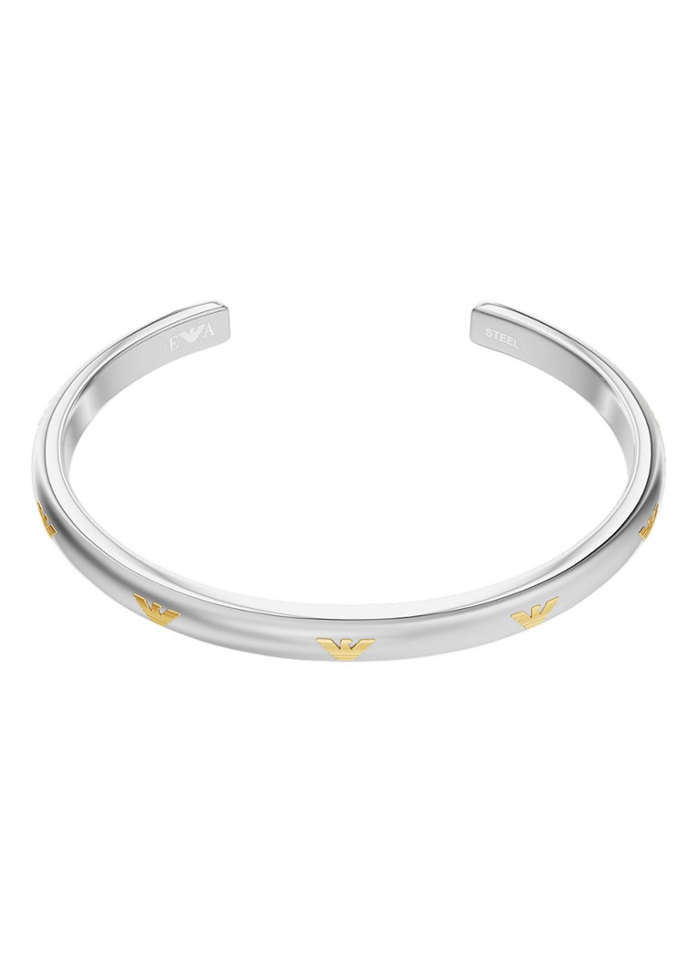 Armani Heren Eagle Logo bangle EGS3374040 in de kleur Zilver