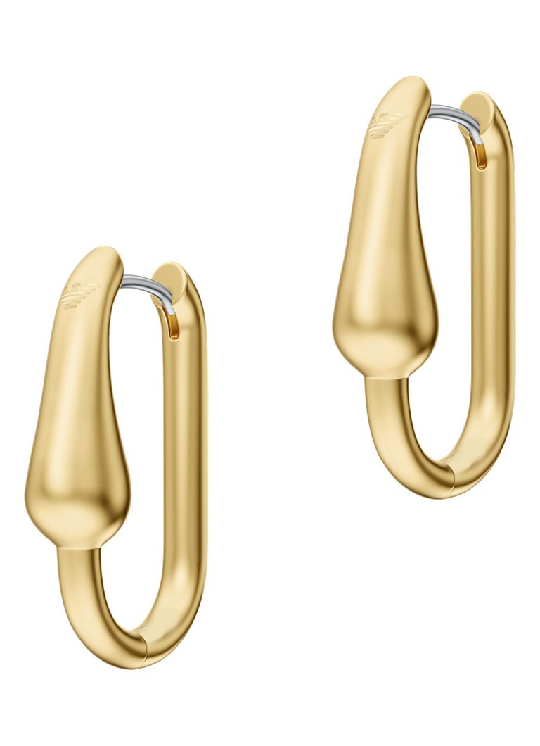Armani Dames Iconic Trend oorringen verguld EGS3392710 in de kleur Goud
