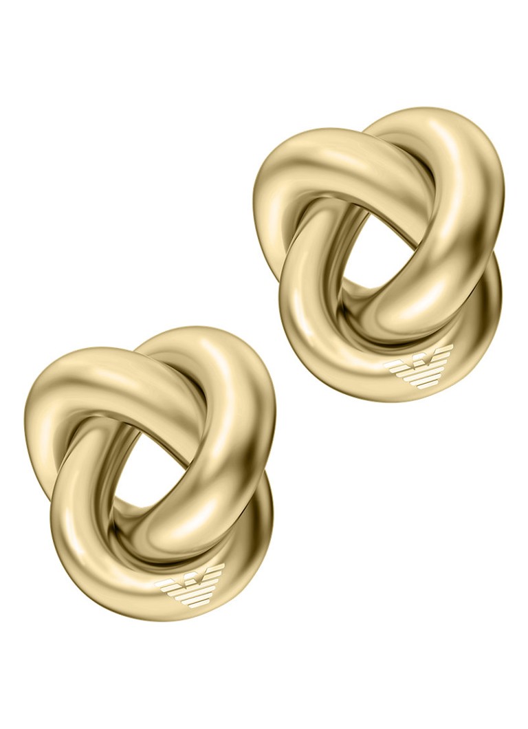 Armani Dames Iconic Trend oorstekers verguld EGS3400710 in de kleur Goud