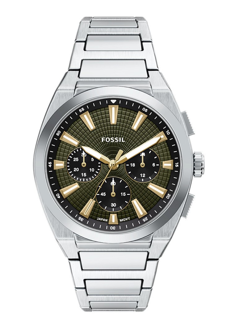 Fossil Heren Everett horloge FS6183 in de kleur Zilver