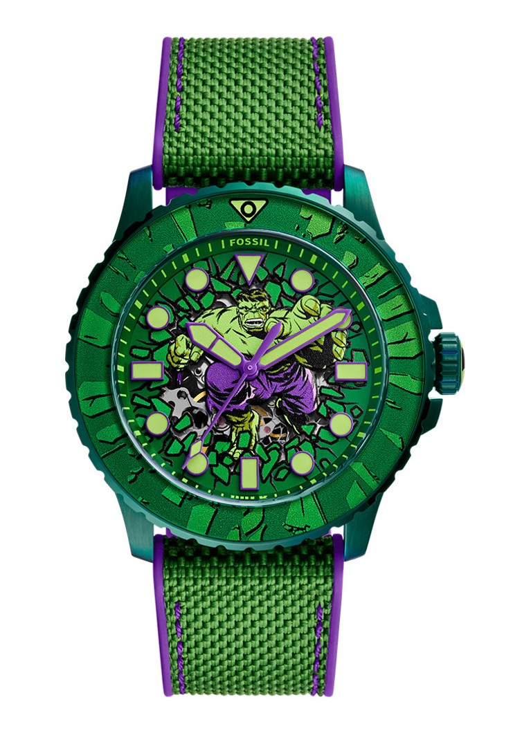 Fossil Heren Marvel Horloge LE1246SET in de kleur Groen