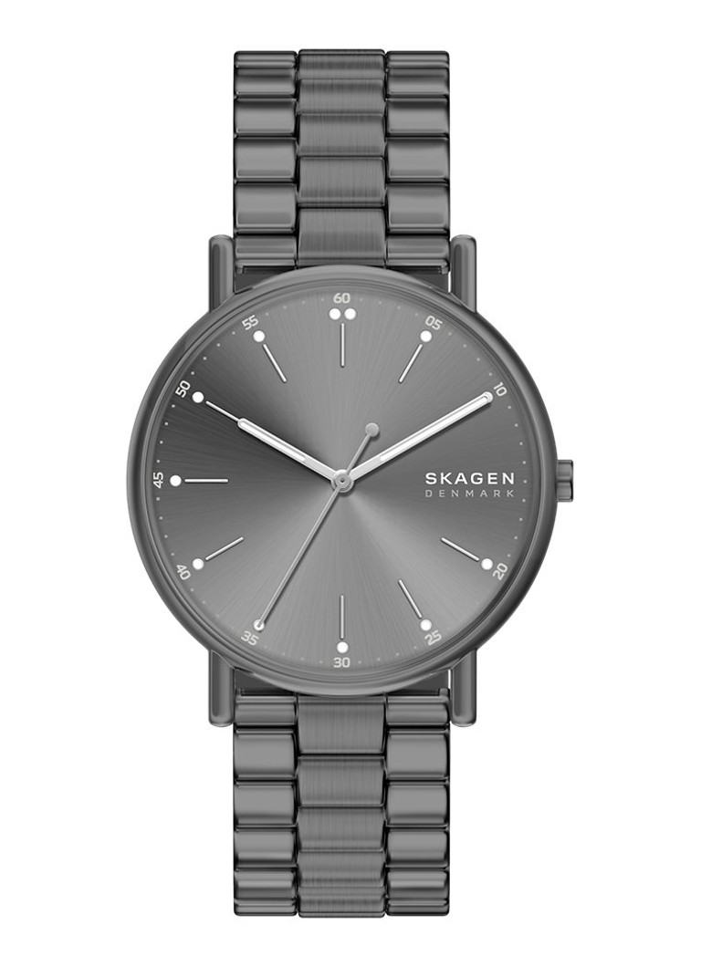 Skagen Heren Signatur horloge SKW6951 in de kleur Donkergrijs