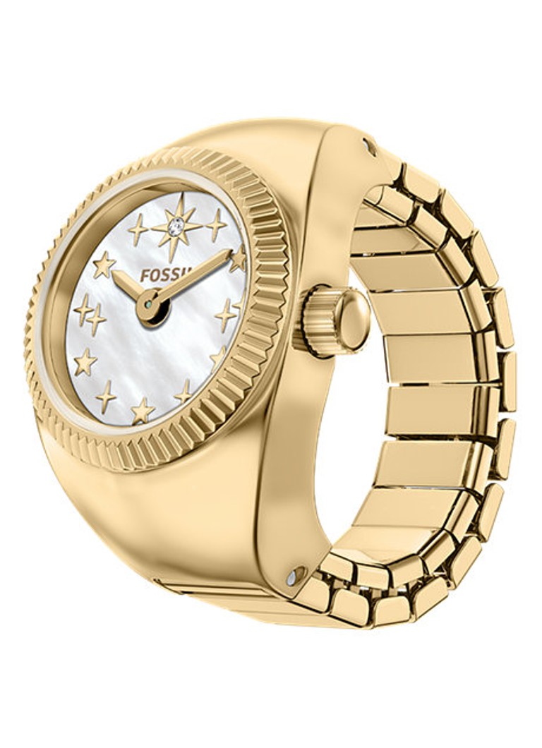 Fossil Dames Horloge ring ES5535 in de kleur Goud