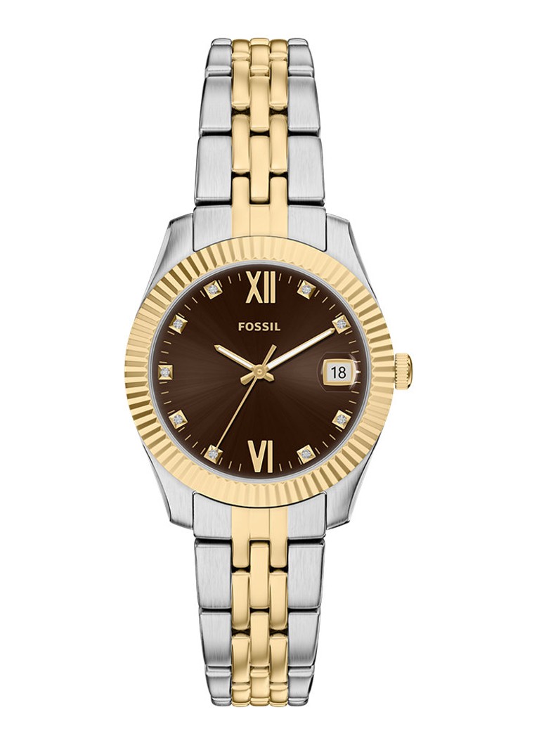 Fossil Dames Scarlette horloge ES5539 in de kleur Zilver