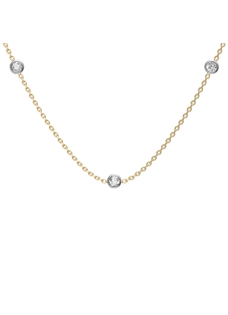 Fossil Dames Ellis ketting met zirkonia JF05017998 in de kleur Goud