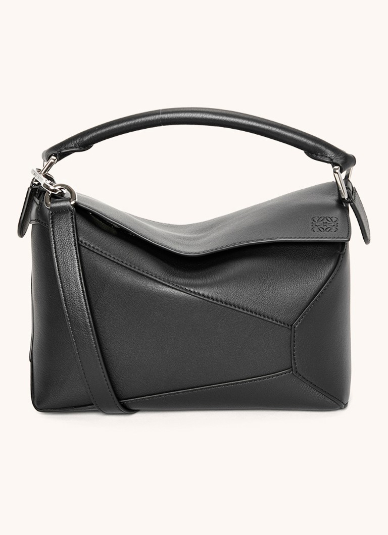 LOEWE Dames Puzzle Edge Small handtas van kalfsleer in de kleur Zwart