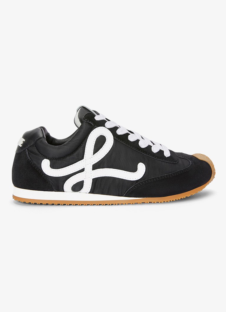 LOEWE Dames Ballet Runner 2.0 sneaker met kalfsleren details in de kleur Zwart