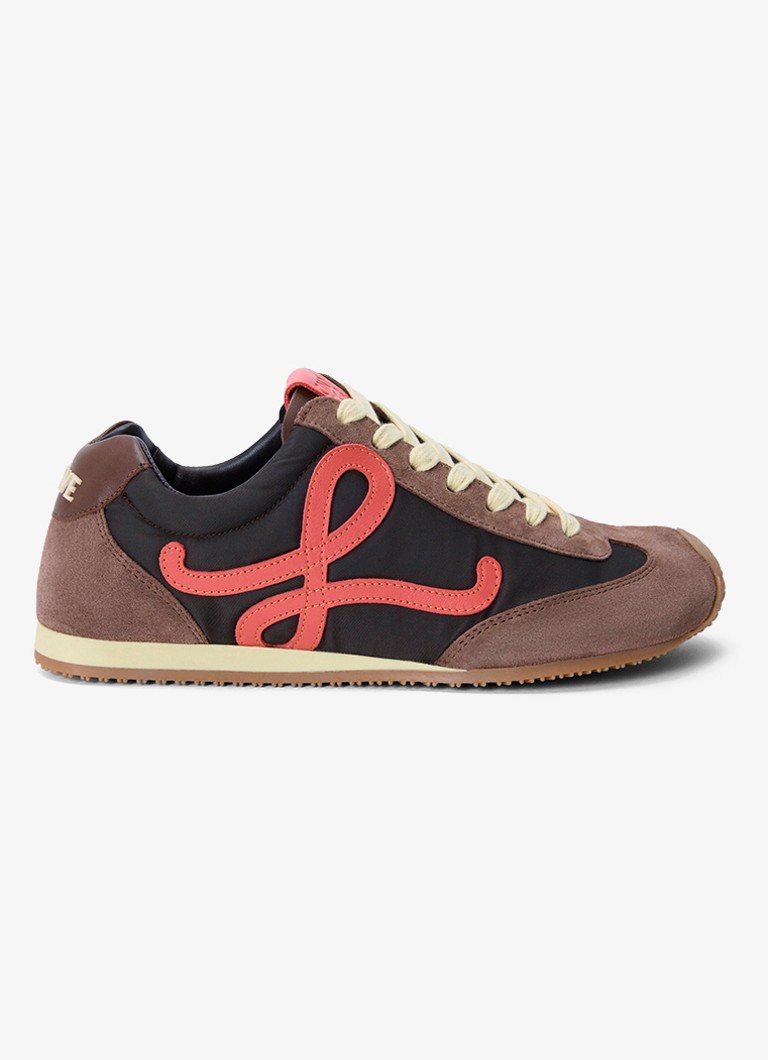 LOEWE Dames Ballet Runner 2.0 sneaker met leren details in de kleur Bruin