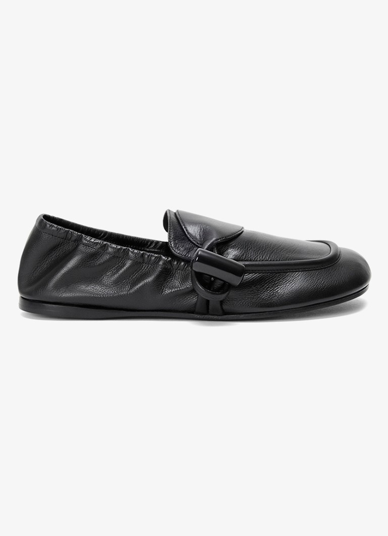 LOEWE Dames Toggle loafer van kalfsleer in de kleur Zwart
