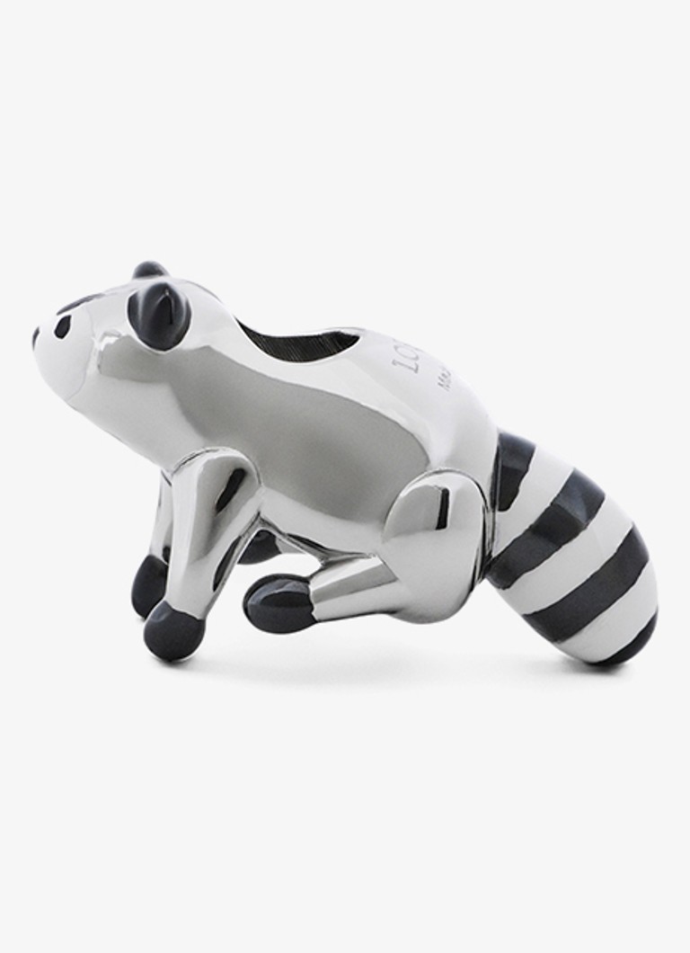 LOEWE Dames Raccoon Dice tasbedel in de kleur Zilver