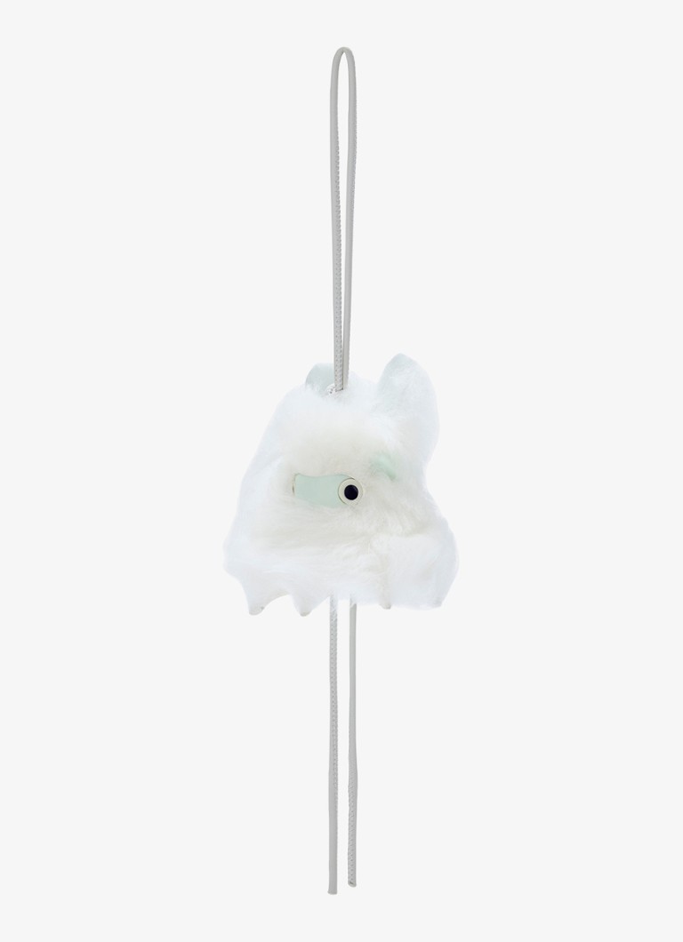 LOEWE Dames Snow Bunny tasbedel van lamsleer in de kleur Wit
