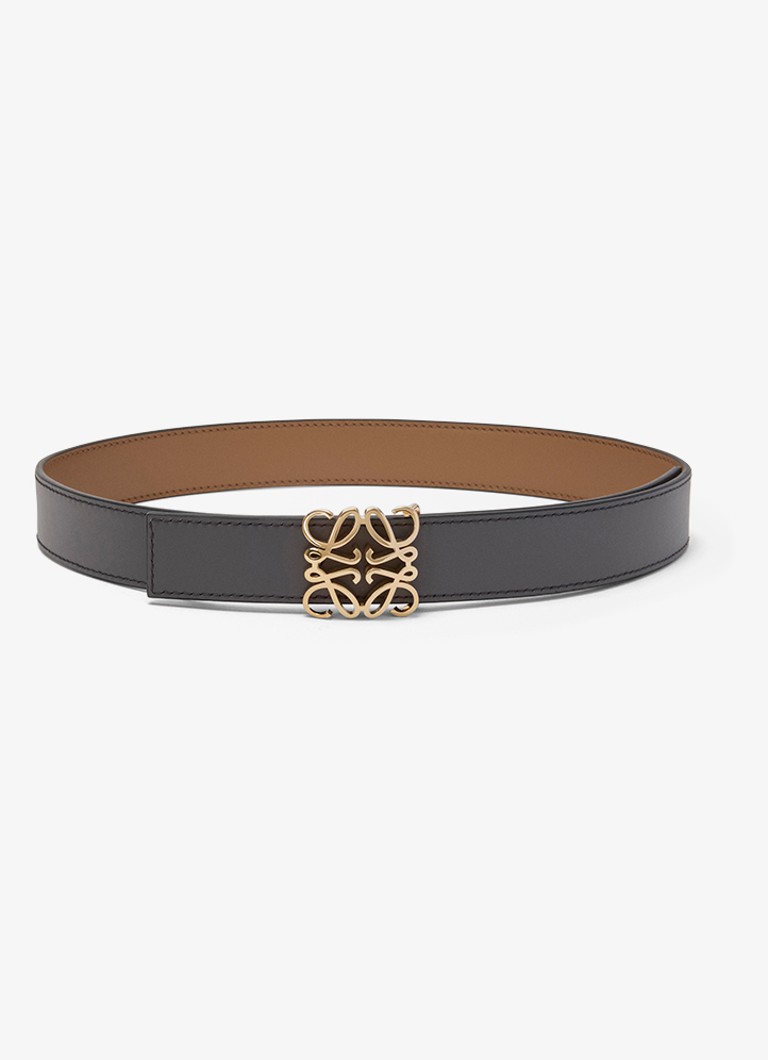 LOEWE Dames Anagram Bombee reversible riem van kalfsleer in de kleur Bruin