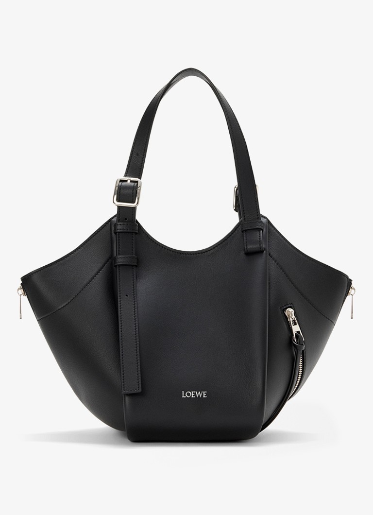 LOEWE Dames Hammock Flip handtas van kalfsleer in de kleur Zwart