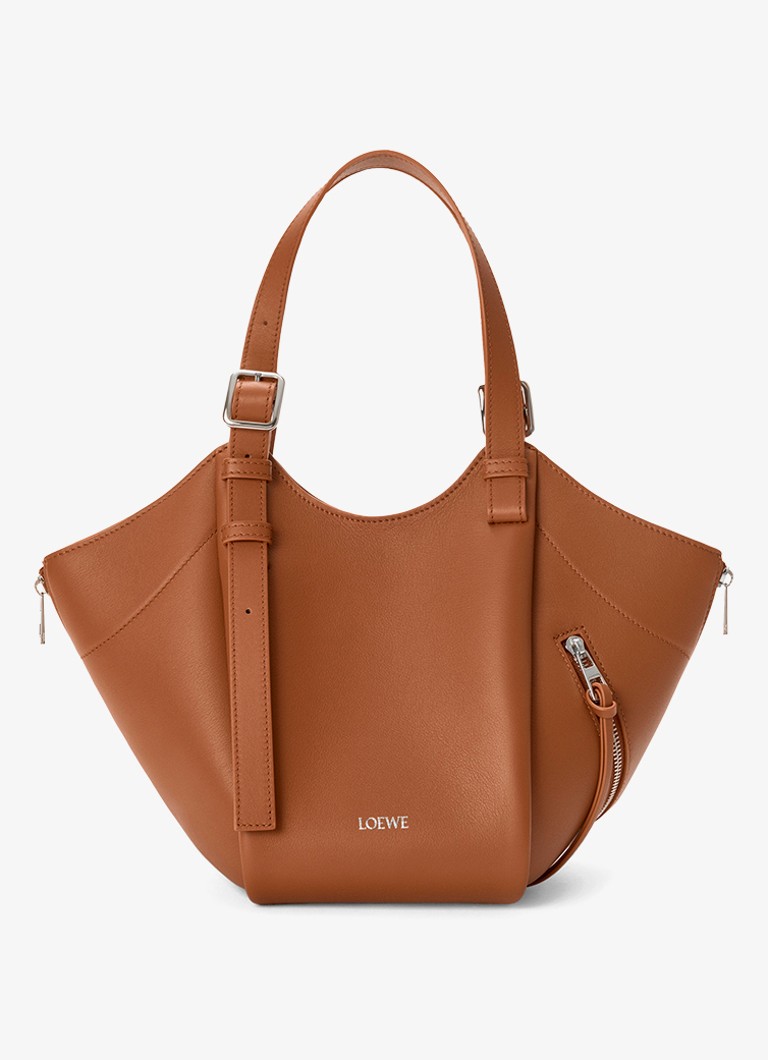 LOEWE Dames Hammock Flip handtas van kalfsleer in de kleur Bruin