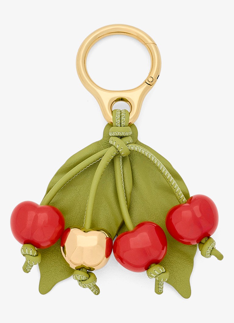 LOEWE Dames Cherry tasbedel van kalfsleer in de kleur Rood