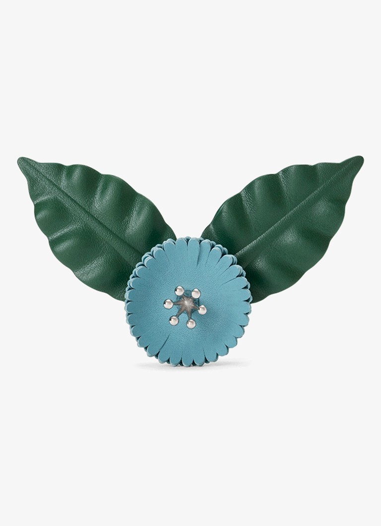 LOEWE Dames Flower Pistil tasbedel van kalfsleer in de kleur Blauw