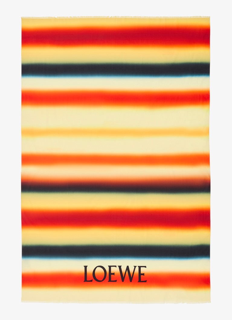LOEWE Dames Pareo met logoprint 160 x 120 cm in de kleur Oranje