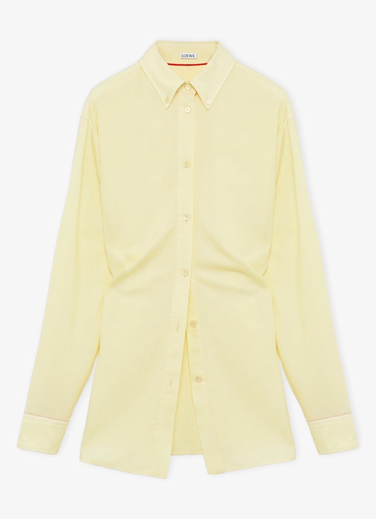 LOEWE Dames Blouse in zijdeblend in de kleur Lichtgeel